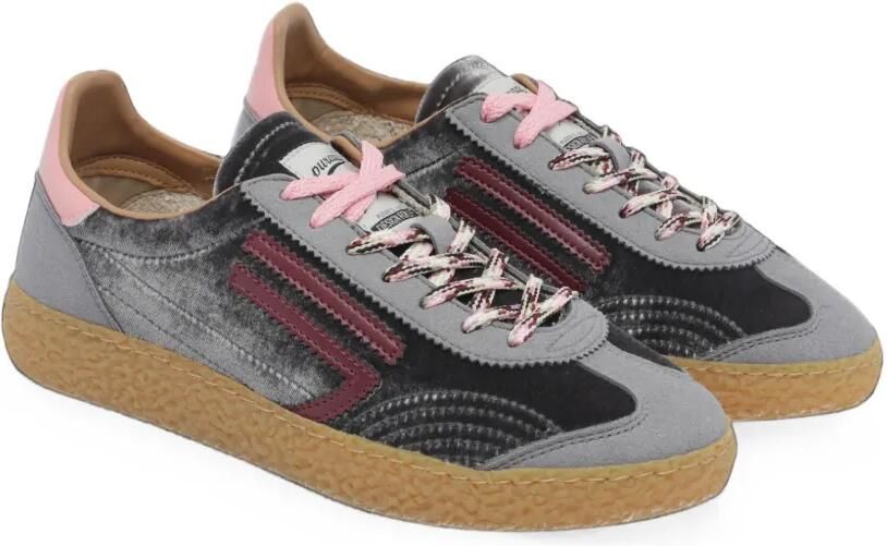 Puraai Sneakers met fluwelen vlakken Grijs - Foto 3