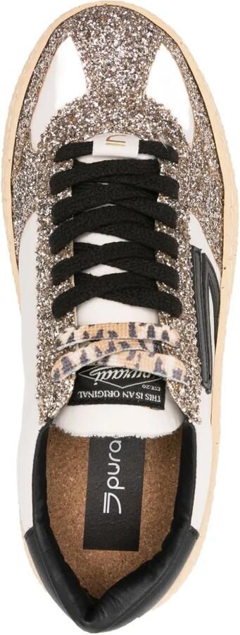 Puraai Sneakers met glitter vlak Wit - Foto 3