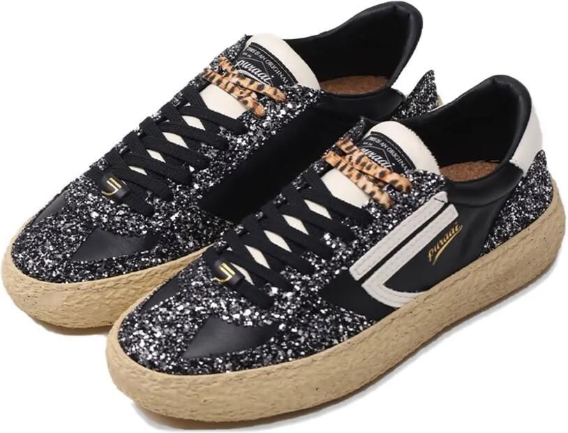 Puraai Sneakers met glitters Zwart - Foto 4