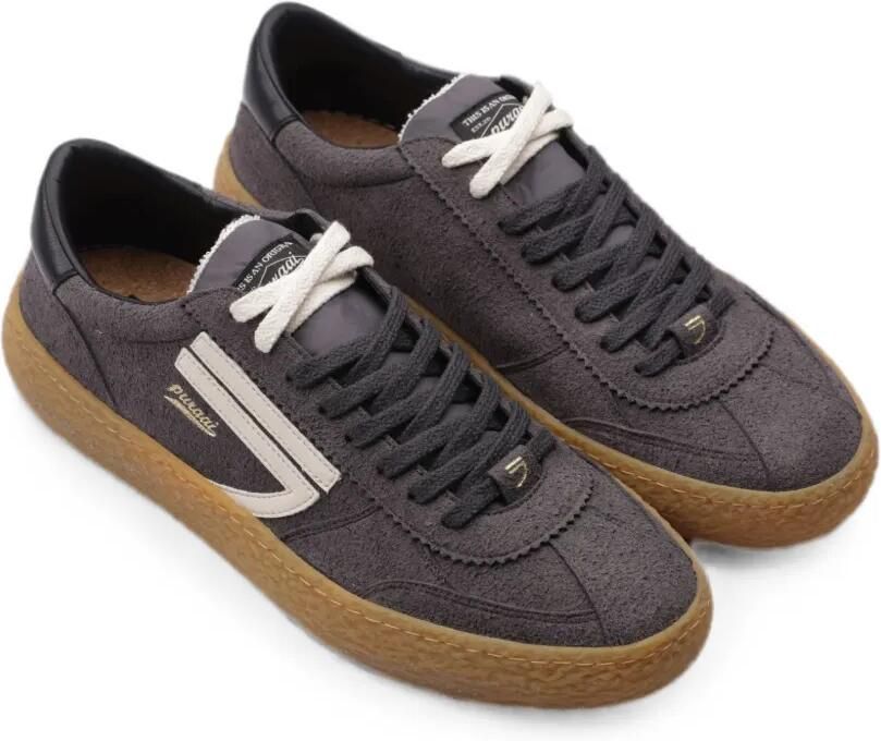 Puraai Sneakers met gomzool en logopatch Grijs - Foto 2