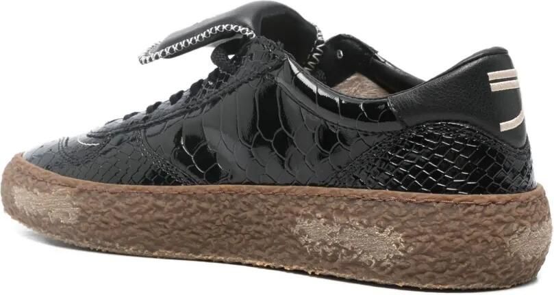 Puraai Sneakers met krokodillen-reliëf Zwart - Foto 2