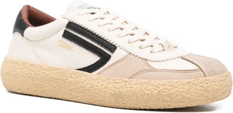 Puraai Sneakers met leren vlakken Beige - Foto 3