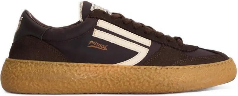 Puraai Sneakers met logopatch Bruin