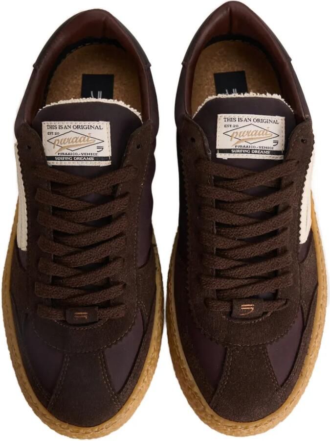 Puraai Sneakers met logopatch Bruin - Foto 2