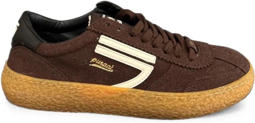Puraai Sneakers met logoprint Bruin