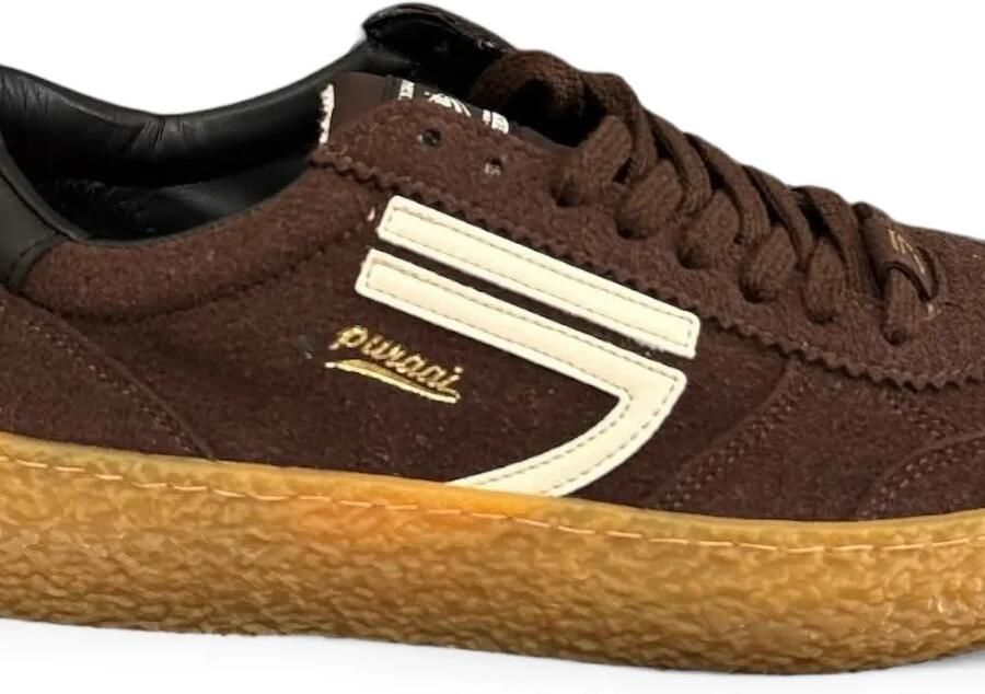 Puraai Sneakers met logoprint Bruin - Foto 2
