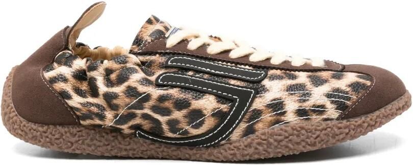 Puraai Sneakers met luipaardprint Bruin
