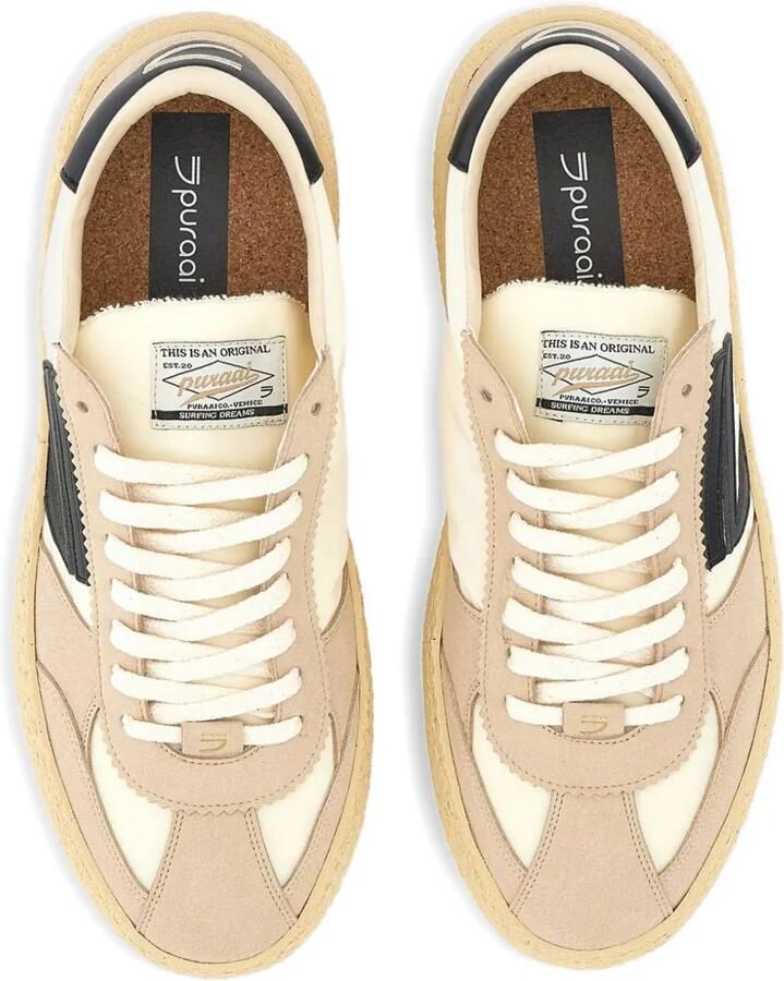Puraai Sneakers met vlakken Beige - Foto 2