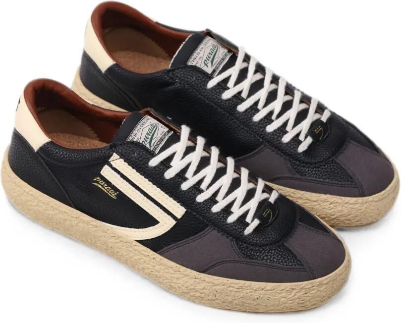 Puraai Sneakers met vlakken en korrelig effekt Zwart - Foto 3
