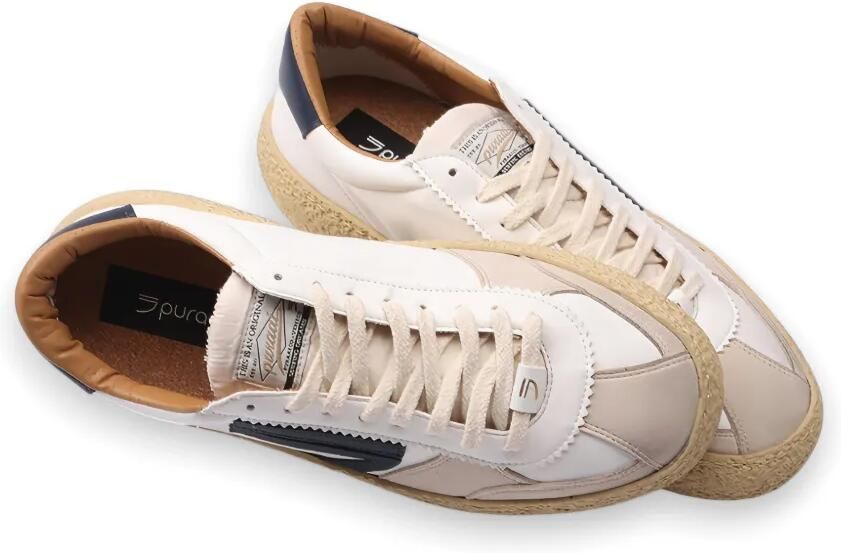 Puraai Vintage Pitch sneakers met vlakken Wit - Foto 3
