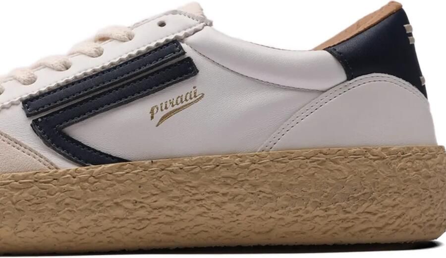 Puraai Vintage Pitch sneakers met vlakken Wit - Foto 2