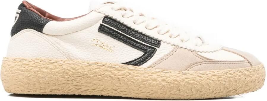 Puraai Vischio gestreepte sneakers Wit