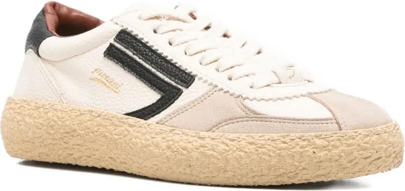 Puraai Vischio gestreepte sneakers Wit - Foto 4