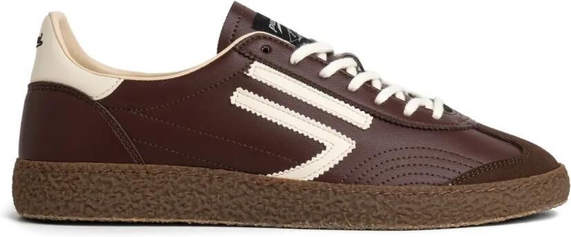 Puraai XS gestreepte sneakers met vlakken Bruin