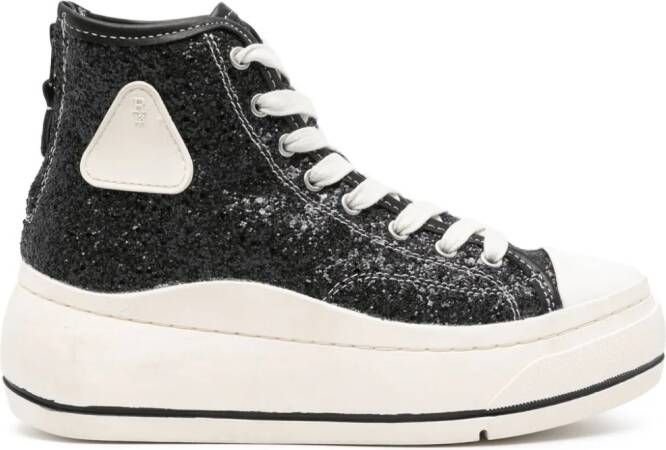 R13 Kurt sneakers met plateauzool Zwart