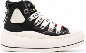 R13 Sneakers met plateauzool Zwart