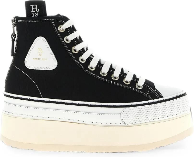 R13 Courtney sneakers met platform Zwart