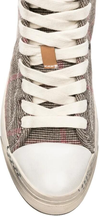 R13 Geruite sneakers met graffiti-print Bruin - Foto 4