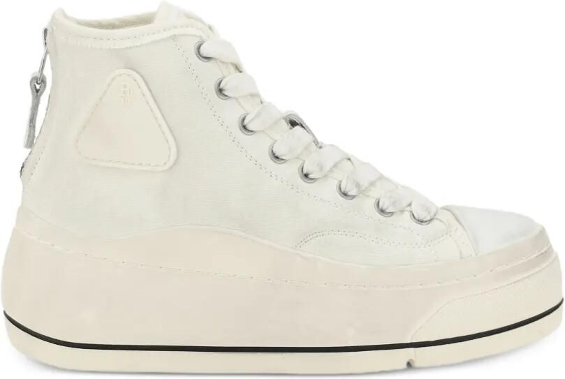 R13 High-top sneakers met rits Wit