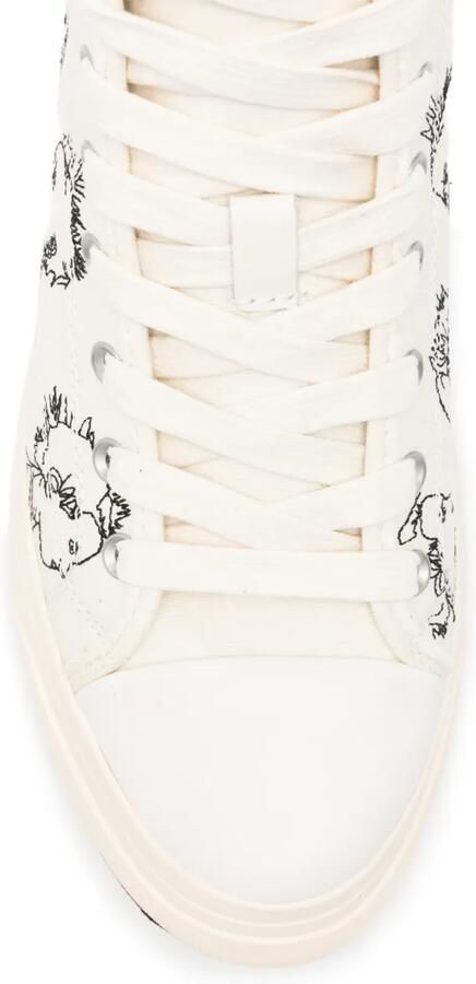 R13 Kurt illustration high-top sneakers Wit - Foto 4