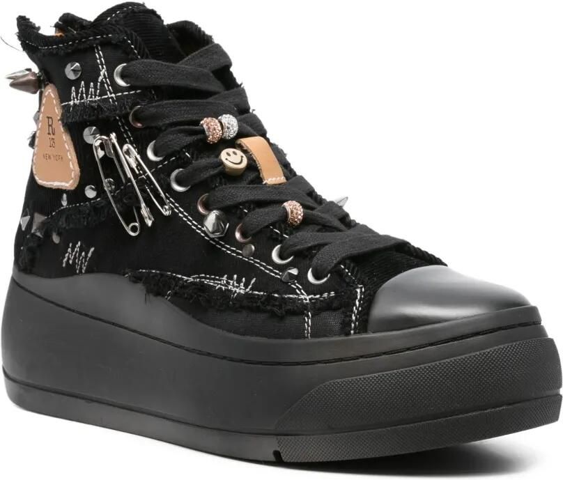 R13 Kurt sneakers met plateauzool Zwart - Foto 3
