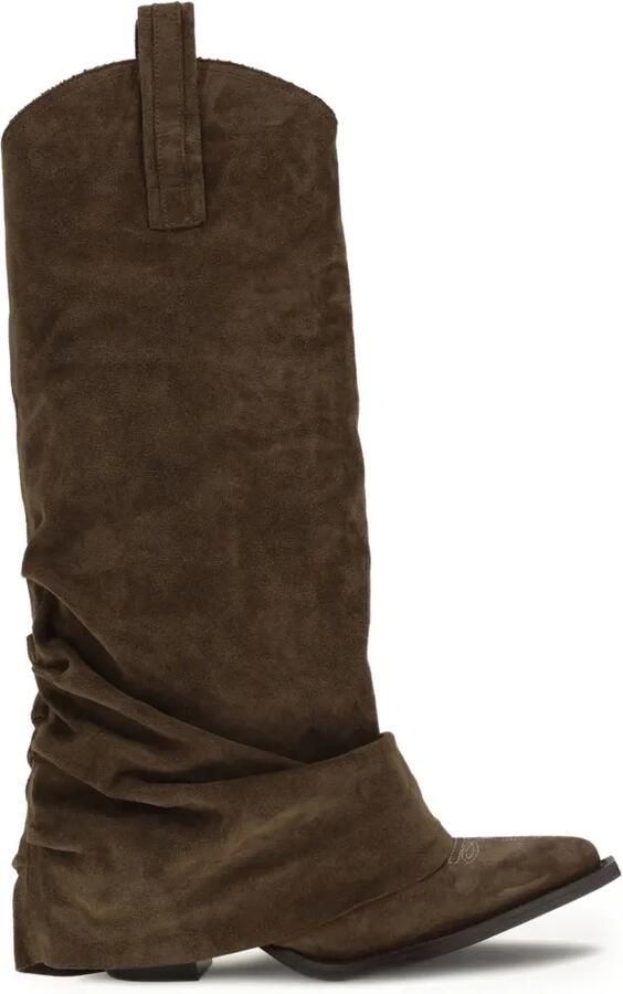 R13 Laarzen met Western-stijl Bruin