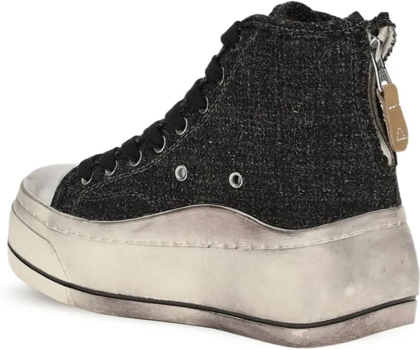R13 Sneakers met plateauzool en rits Zwart - Foto 2
