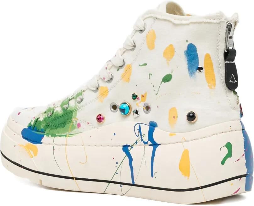 R13 Sneakers verfraaid met studs en verfspatten Beige - Foto 3