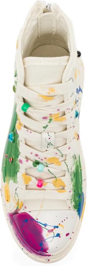 R13 Sneakers verfraaid met studs en verfspatten Beige - Foto 4