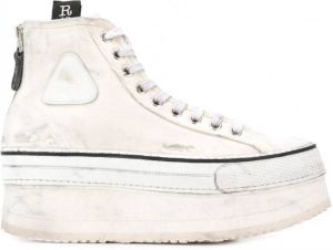 R13 Sneakers met plateauzool Wit