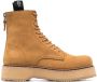 R13 Suède combat boots Beige - Thumbnail 1