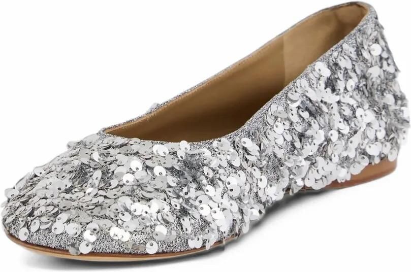 Rabanne Ballerina with sequins Zilver - Foto 2