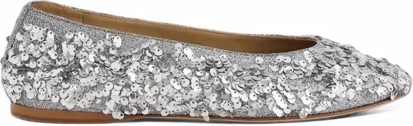 Rabanne Ballerina with sequins Zilver