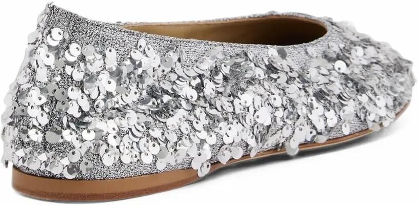 Rabanne Ballerina with sequins Zilver - Foto 3