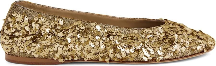 Rabanne Ballerina's met pailletten Goud