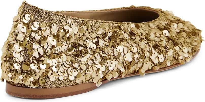 Rabanne Ballerina's met pailletten Goud - Foto 5