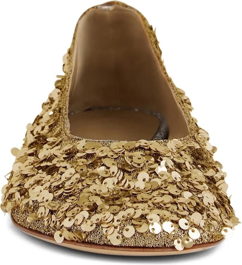 Rabanne Ballerina's met pailletten Goud - Foto 2