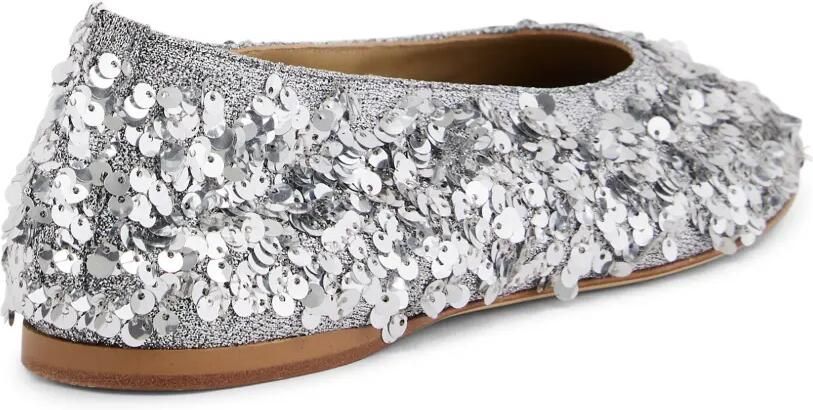 Rabanne Ballerina's met pailletten Zilver - Foto 4