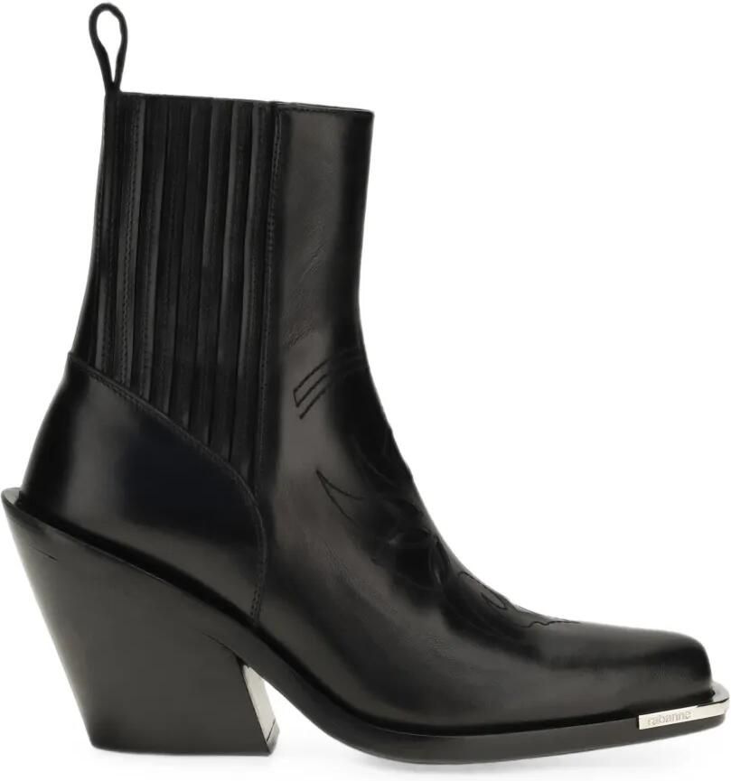 Rabanne Enkellaarzen met Western-stijl Zwart