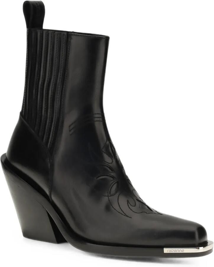 Rabanne Enkellaarzen met Western-stijl Zwart - Foto 3