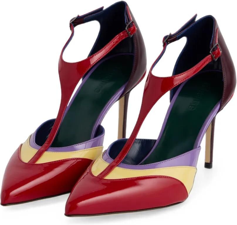 Rabanne Pumps van veelkleurig lakleer met enkeldetails Rood - Foto 4