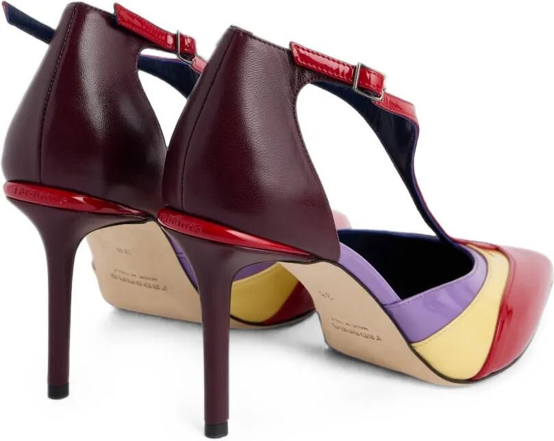 Rabanne Pumps van veelkleurig lakleer met enkeldetails Rood - Foto 5