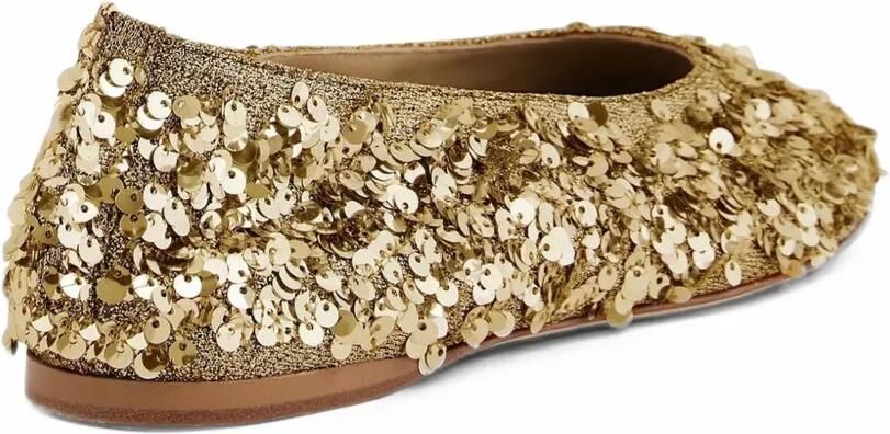 Rabanne sequin-embellished ballet flats Goud - Foto 5