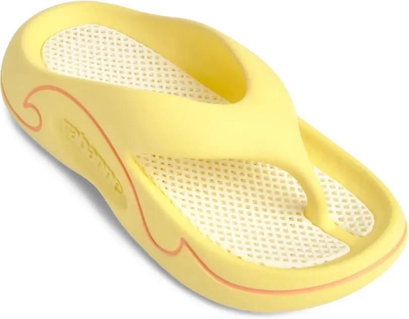Rabanne Teenslippers verfraaid met logo Geel
