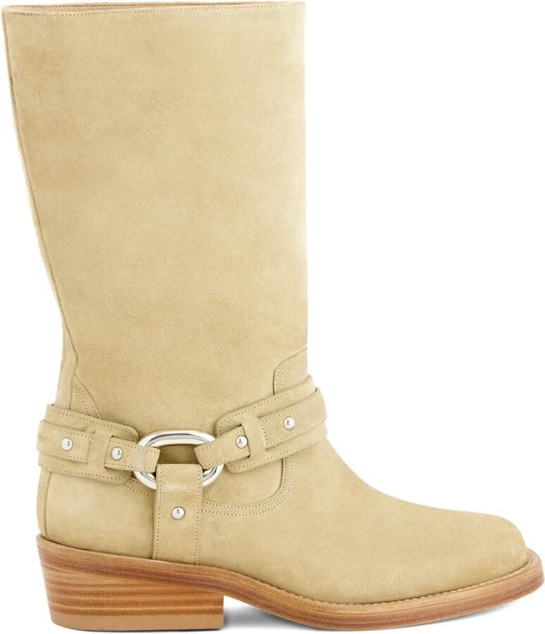 Rabanne XL Link bikerlaarzen Beige