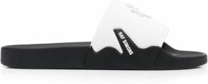 Raf Simons Astra slippers met logoplakkaat Wit