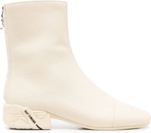 Raf Simons Enkellaarzen met logoprint Beige