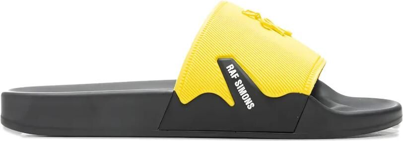 Raf Simons Slippers met logo-reliëf Geel