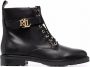 Lauren Ralph Lauren Burnished leren laarzen Zwart - Thumbnail 1