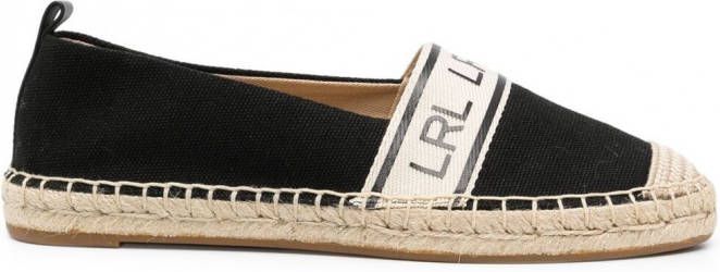 Lauren Ralph Lauren Caylee espadrilles met logo Zwart